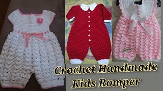 Kids Romper Comfortable Dress Easy to make Crochet Handmade Baby Romper Design [upl. by Lleze706]