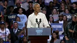 President Obama raps Eminem song Lose Yourself at Harris campaign rally [upl. by Bein847]