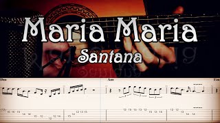 Maria Maria  Santana  Full TAB  Guitar Cover  Tutorial  Lesson  Sheet  Guitarra [upl. by Daenis]