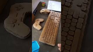 Cardboard keyboard hand ✋ made shorts [upl. by Allehcim140]