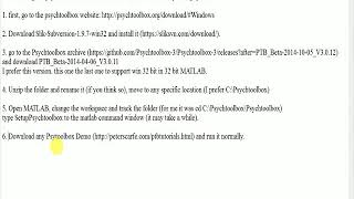 Installation Psychtoolbox in MATLAB 32 bit [upl. by Pooh]