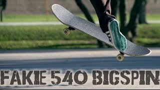 Fakie 540 Bigspin Slow Motion Skateboarding [upl. by Ecila]