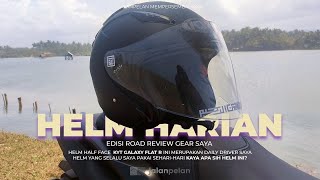 Review Helm Half Face Terbaik  KYT Galaxy Flat R [upl. by Ihtak]