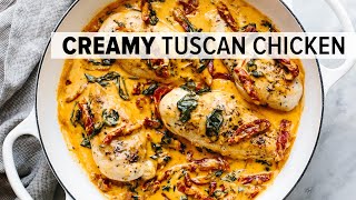 This CREAMY TUSCAN CHICKEN is a wowworthy dinner recipe with Mediterranean flair [upl. by Lidda]