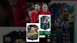 Ronaldo or  Pepe old and new best card in fifa mobile fifa fifa23 shorts foryou ronaldo pepe [upl. by Brynne]