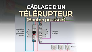 Câblage dun télérupteur Bouton Poussoir [upl. by Urba963]