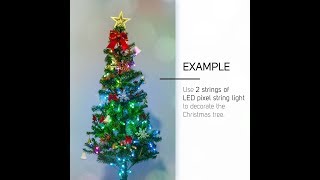 BTFLIGHTING WS2811Christmas Diffused Digital RGB LED Pixels Lights Addressable Color 50pcs DC5V [upl. by Austina]