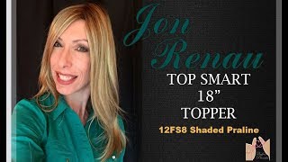 Jon Renau Top Smart 18quot Topper Review in Color 12FS8 Shaded Praline [upl. by Kimberley]