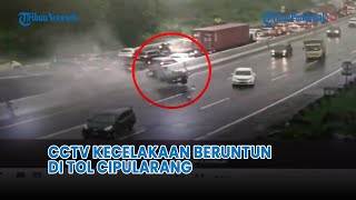 Rekaman CCTV Detikdetik Kecelakaan Beruntun di Tol Cipularang❗ [upl. by Lynett]