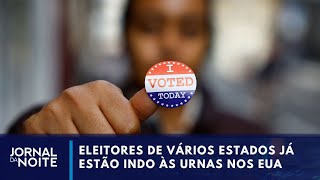 Entenda como funciona o voto antecipado nas eleições dos EUA  Jornal da Noite [upl. by Eleazar852]