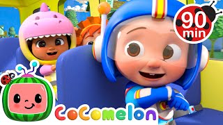 Wheels on the Bus Halloween Dress Up Song  CoComelon  Songs and Cartoons  Best Videos for Babies [upl. by Karlin]