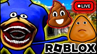 POU JUEGA ROBLOX CON SUSCRIPTORES EN VIVO 🔴 Juegos y Gameplays Shin Sonic [upl. by Rendrag]