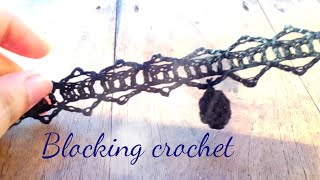 How to block crochet item without blocking board for beginners Block without board [upl. by Jordanson292]