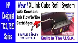 CISContinuous Ink Supply SystemCISS For HP Designjet T120 T520 [upl. by Enyleuqcaj]