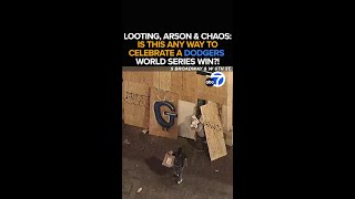 Violence looting breaks out across LA after Dodgers win [upl. by Eden373]