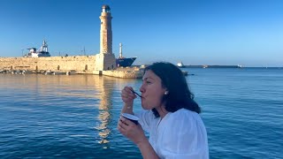 ASMR VLOG Soft Spoken Vacation in Greece Rethymno 🇬🇷 Sub [upl. by Leyes]