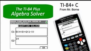 How to use the Algebra Solver on the TI84 Plus [upl. by Acinoj979]