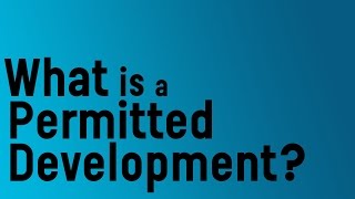 What is permitted development [upl. by Ennasirk]