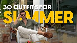 30 outfits for summer  Styling tips for men [upl. by Calondra]