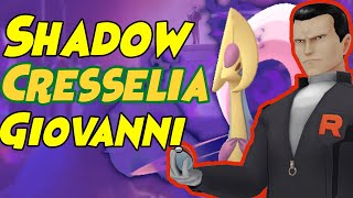 First Look at How to Beat Giovanni SHADOW CRESSELIA Team in Pokemon GO Below 1500cp [upl. by Ymmik]