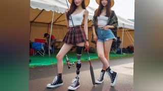 The beautiful amputee woman challenges disability with an artificial leg amputee [upl. by Acalia26]