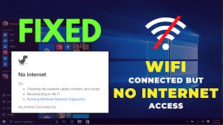 How to fix WIFI Connected but No Internet Access Problems on Windows 10 Laptop SOLVED [upl. by Afrika]