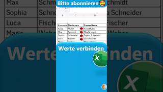 Schnell und einfach Vollständigen Namen in Excel kombinieren 🚀  Excel Tipps amp Tricks [upl. by Giulietta]