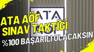 ATA AÖF SINAVLARINA NASIL ÇALIŞMALIYIZ  \u00100 BAŞARILI ÇALIŞMA TAKTİĞİ [upl. by Garap]