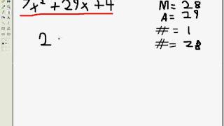 How to Factor a Quadratic Relation using Australian Method  Factoring Trinomials [upl. by Farrar279]