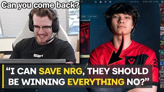 Sinatraa Says He Can Save NRG amp Zellsis Trolls Them For Not Making It [upl. by Martino]