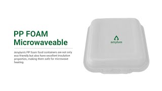 Amylum’s EcoFriendly PP Foam Containers Microwave Safety [upl. by Anorahs864]