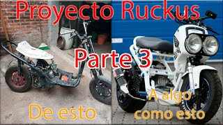 Proyecto Ruckus Parte 3 Freno de disco trasero y tanque de combustible [upl. by Aicekal]