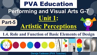 PVA G7 Unit 1 Artistic Perceptions Part5 Grade–7Role amp Function of Basic Elements of Design [upl. by Sandro248]