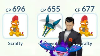 Beating Giovanni using Pokemon Under 700CP for SHADOW KYOGRE in Pokemon GO [upl. by Liban]