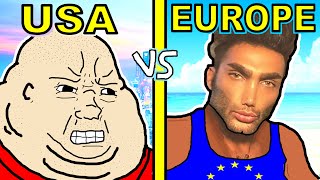 USA VS EUROPE obesity [upl. by Suilenrac]