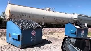 BNSF building a train backing back in the West end of the yard [upl. by Annenn301]