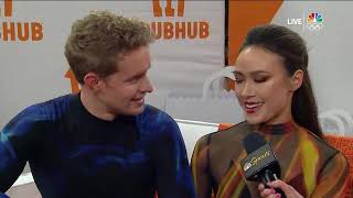 Madison Chock and Evan Bates  Interview US Nationals 2023 NBC [upl. by Stoll13]