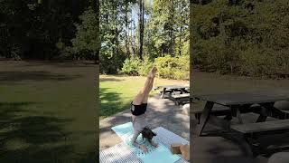 Working on forearm stand forearms headstand inverted yoga balance [upl. by Ynabla]