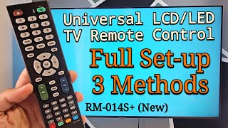 Universal LCDLED Tv Remote Control Settings  RM014S New Full Setup Manual Connect to Tv [upl. by Ayotol]