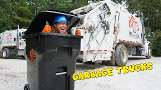 Garbage Trucks with Handyman Hal  Trash pickup with Garbage Truck  Fun Videos for Kids [upl. by Fennie]