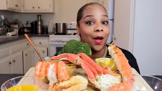 KING CRAB VS SNOW CRAB SEAFOOD BOIL 먹방 MUKBANG EATING SHOW [upl. by Neyrb542]