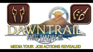 NEW FFXIV Dawntrail Media tour job actions [upl. by Avalsorim]