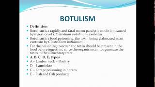 Botulism ppt [upl. by Llebpmac]