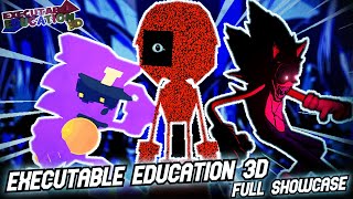 FNF Executable Education 3D  FULL SHOWCASE  GameplayModsSonicexe [upl. by Atteras259]