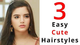 3 Trending Cute Open Hairstyles  Easy amp Simple Hairstyle For Everyday [upl. by Yroffej]