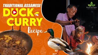 Traditional Assamese Duck Curry Recipe 🦆  Rural Recipes  Assam SHUTTERBOXFILMS [upl. by Luapleahcim]