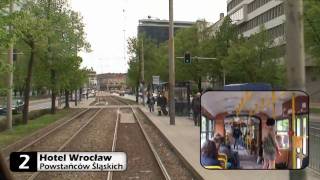 Tramwajem po Wrocławiu HD  Linia 2  cz I KRZYKI  BISKUPIN [upl. by Elkraps]