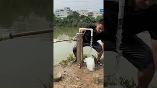 Turns muddy pond water into drinking water shorts drinkingwater muddywaters filters amazing [upl. by Karoly]