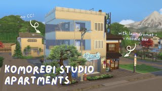 Komorebi Studio Apartments  Sims 4 Speedbuild  No CC [upl. by Dana695]