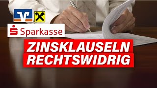 Zinsklauseln Sparkasse amp Co Fordere JETZT Dein Geld ein [upl. by Ellekcir485]